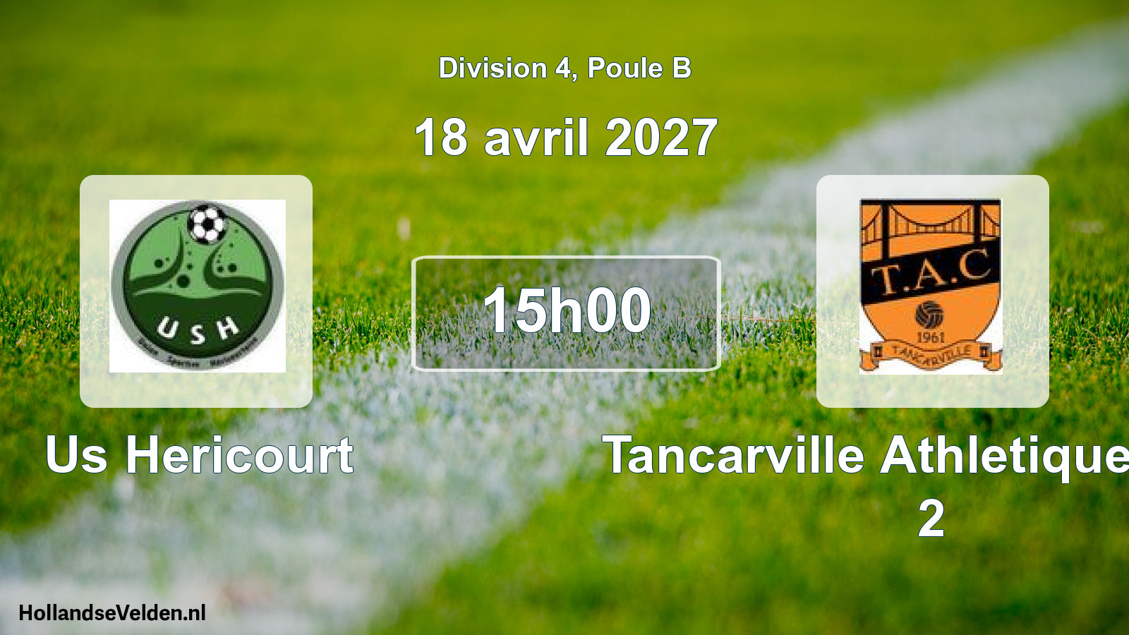 Scheduled Match: Us Hericourt - Tancarville Athletique Club 2 (18 April 2027)