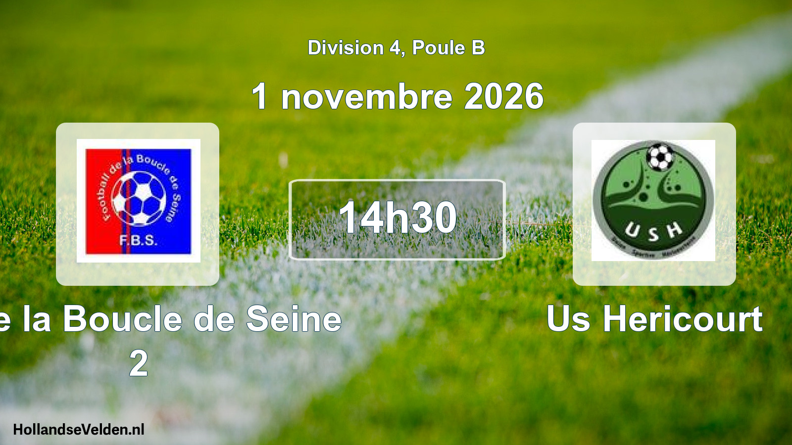 Match programmé: F de la Boucle de Seine 2 - Us Hericourt (1 novembre 2026)
