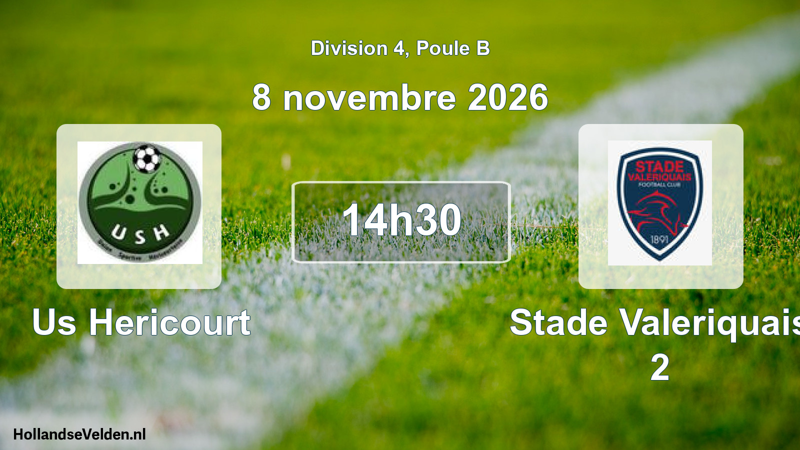 Scheduled Match: Us Hericourt - Stade Valeriquais 2 (8 November 2026)