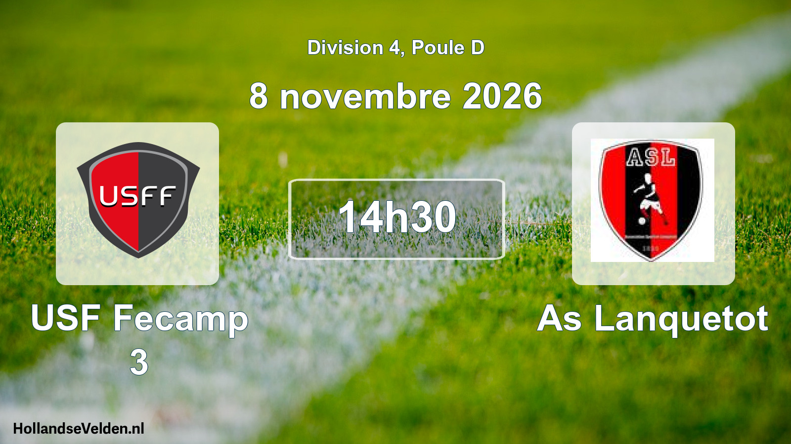 Match programmé: USF Fecamp 3 - As Lanquetot (8 novembre 2026)