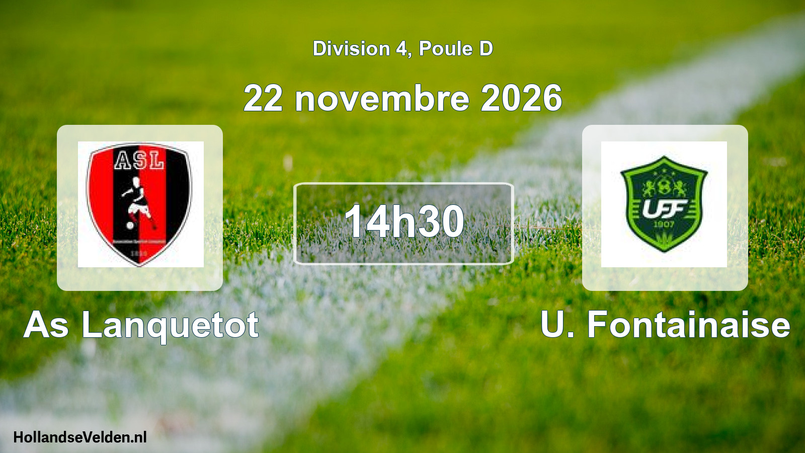 Match programmé: As Lanquetot - U. Fontainaise (22 novembre 2026)