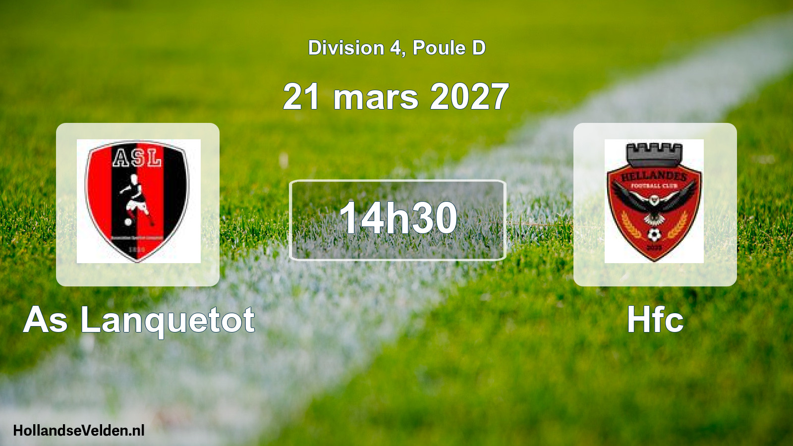 Match programmé: As Lanquetot - Hfc (21 mars 2027)