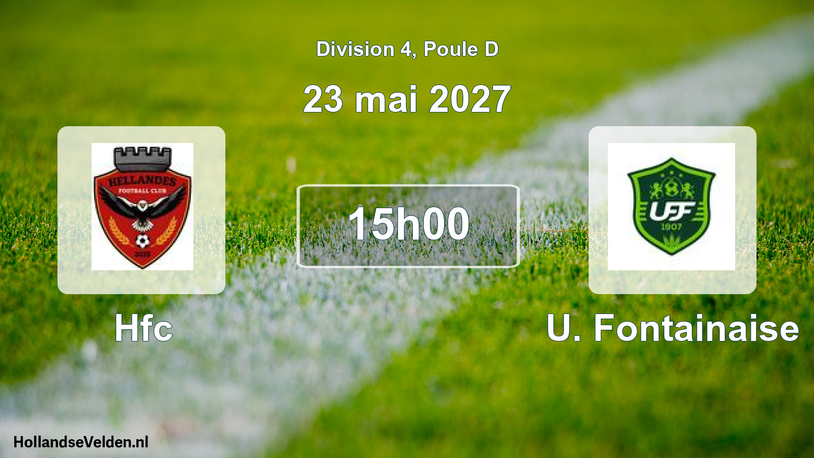 Match programmé: Hfc - U. Fontainaise (23 mai 2027)