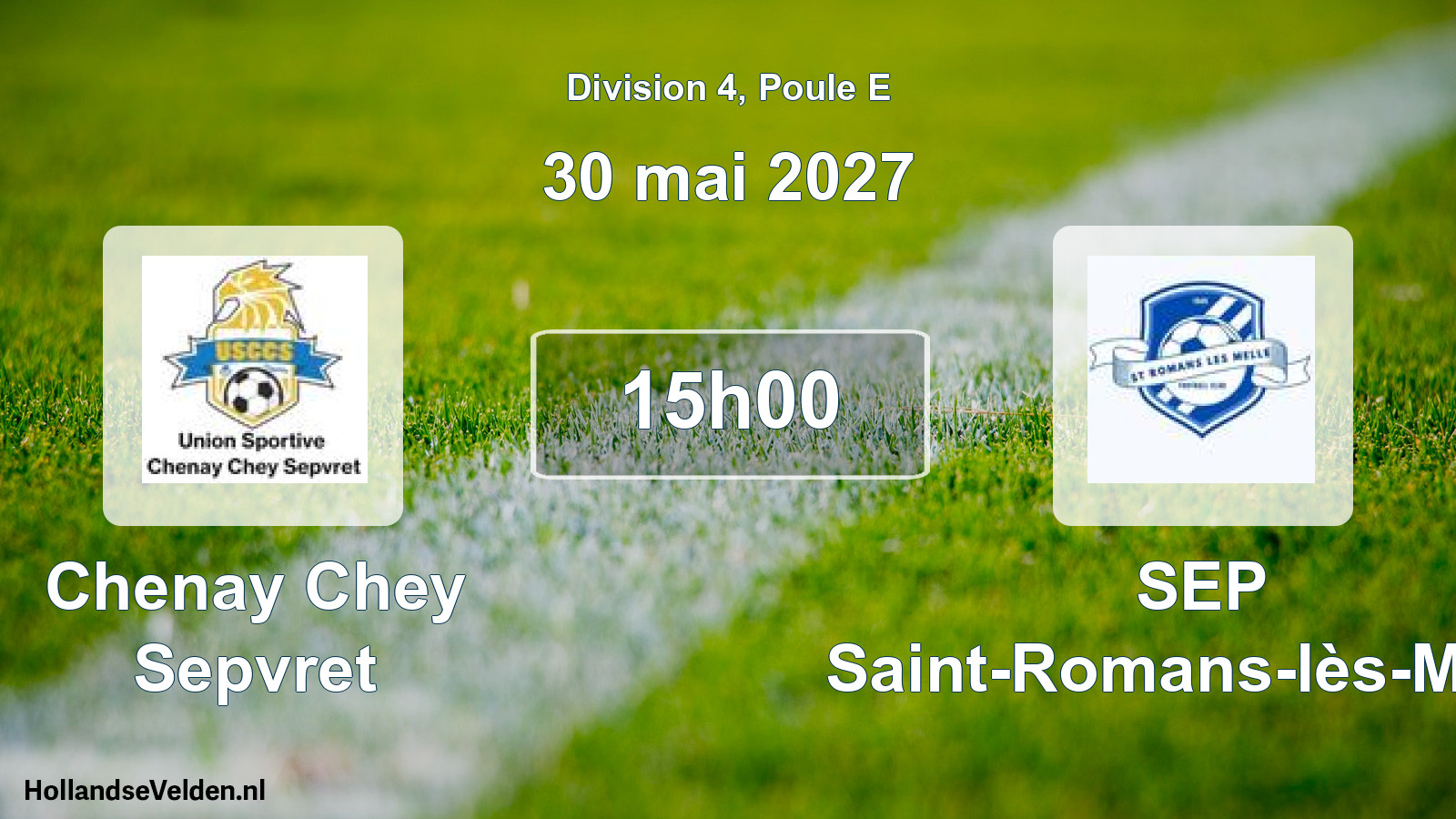 Match programmé: Chenay Chey Sepvret - SEP Saint-Romans-lès-Melle (30 mai 2027)
