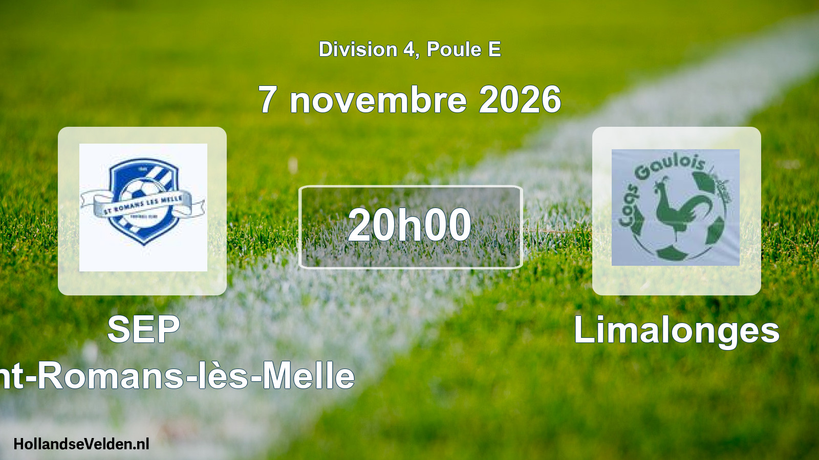 Match programmé: SEP Saint-Romans-lès-Melle - Limalonges (7 novembre 2026)