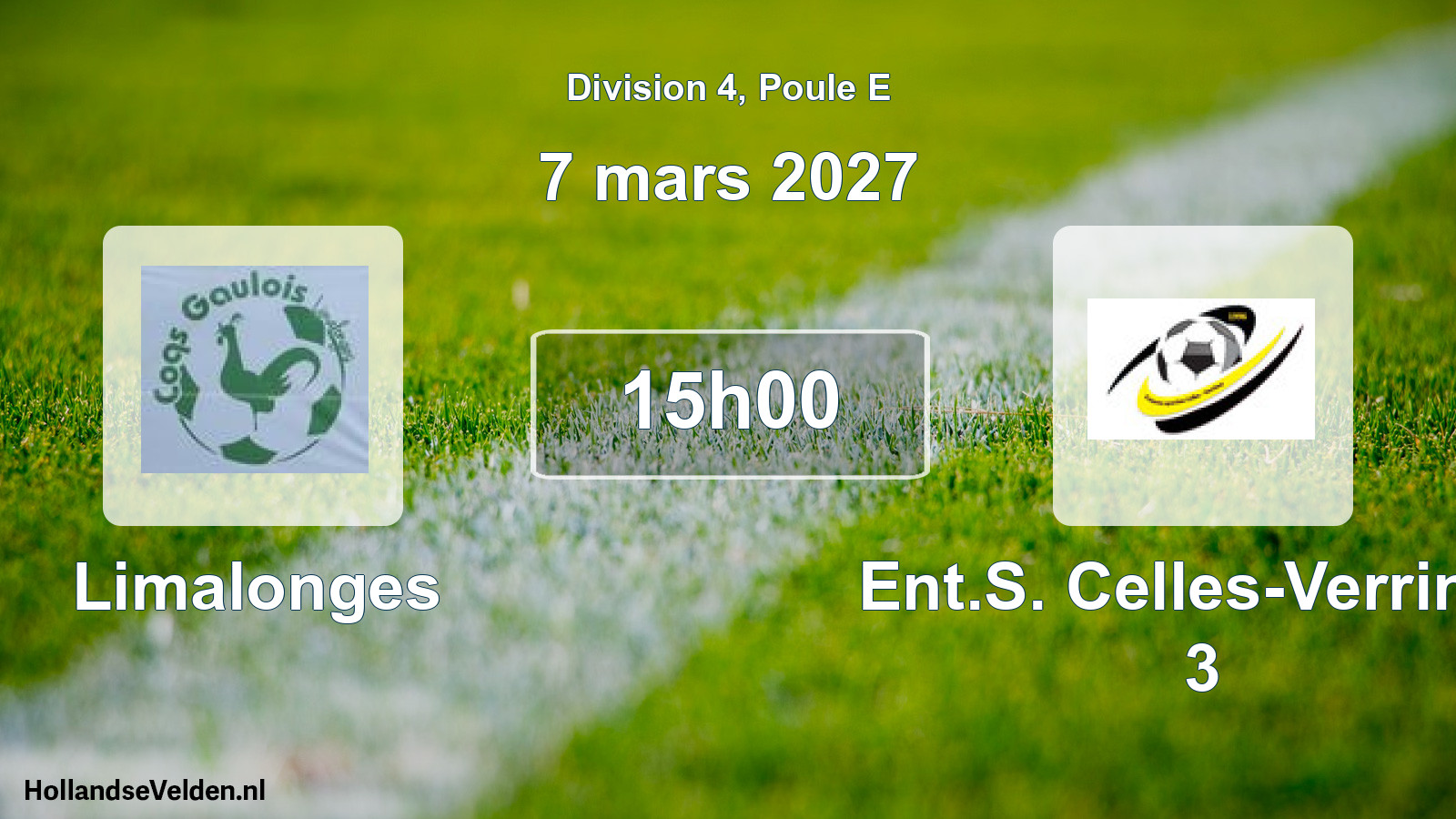 Geplande wedstrijd: Limalonges - Ent.S. Celles-Verrines 3 (7 maart 2027)