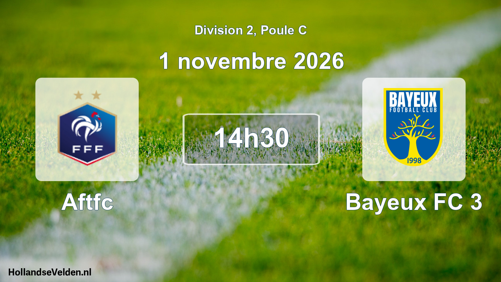Match programmé: Aftfc - Bayeux FC 3 (1 novembre 2026)