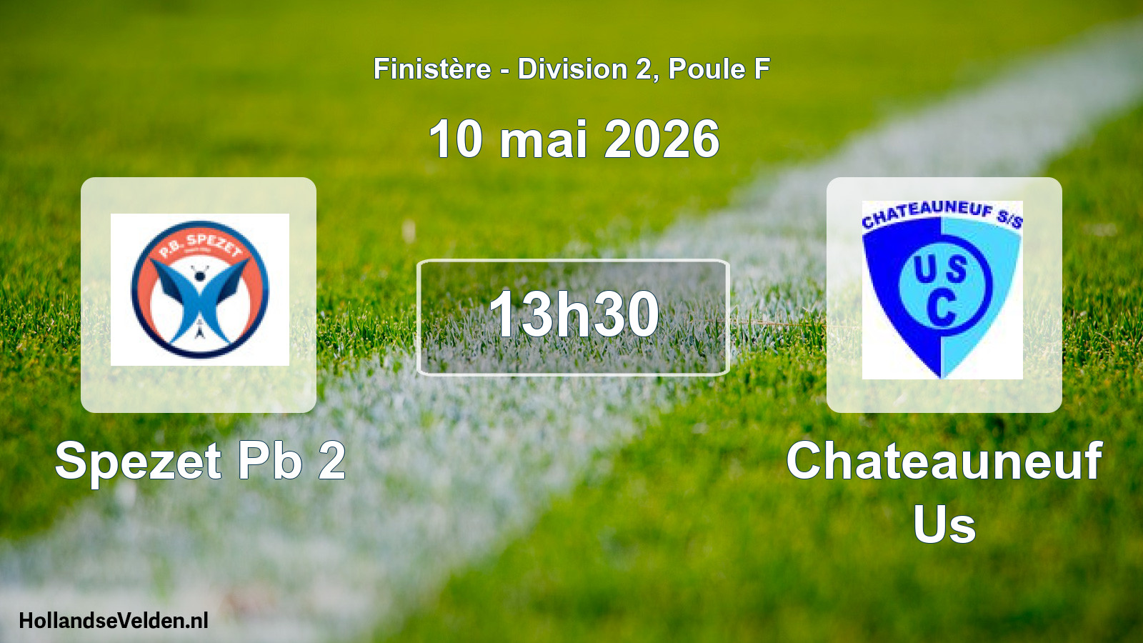 Geplande wedstrijd: Spezet Pb 2 - Chateauneuf Us (10 mai 2026)
