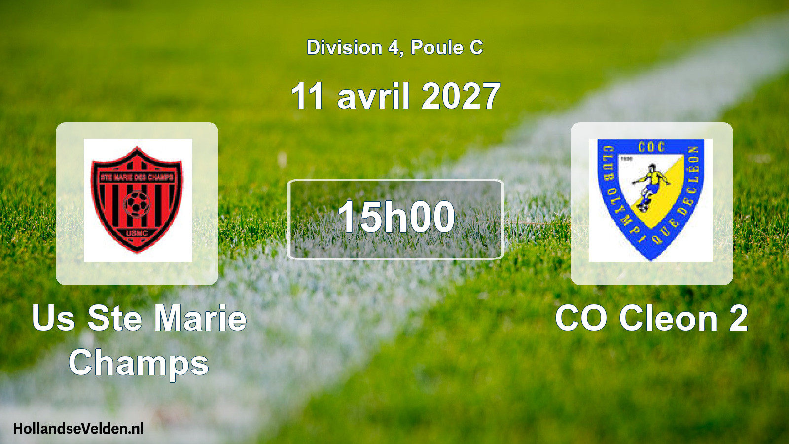 Scheduled Match: Us Ste Marie Champs - CO Cleon 2 (11 April 2027)