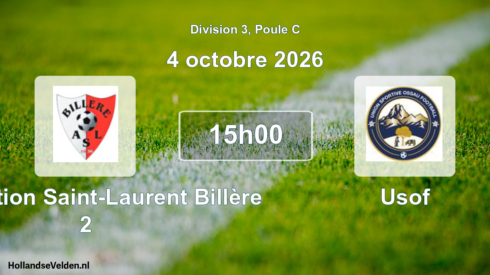 Scheduled Match: Association Saint-Laurent Billère 2 - Usof (4 October 2026)