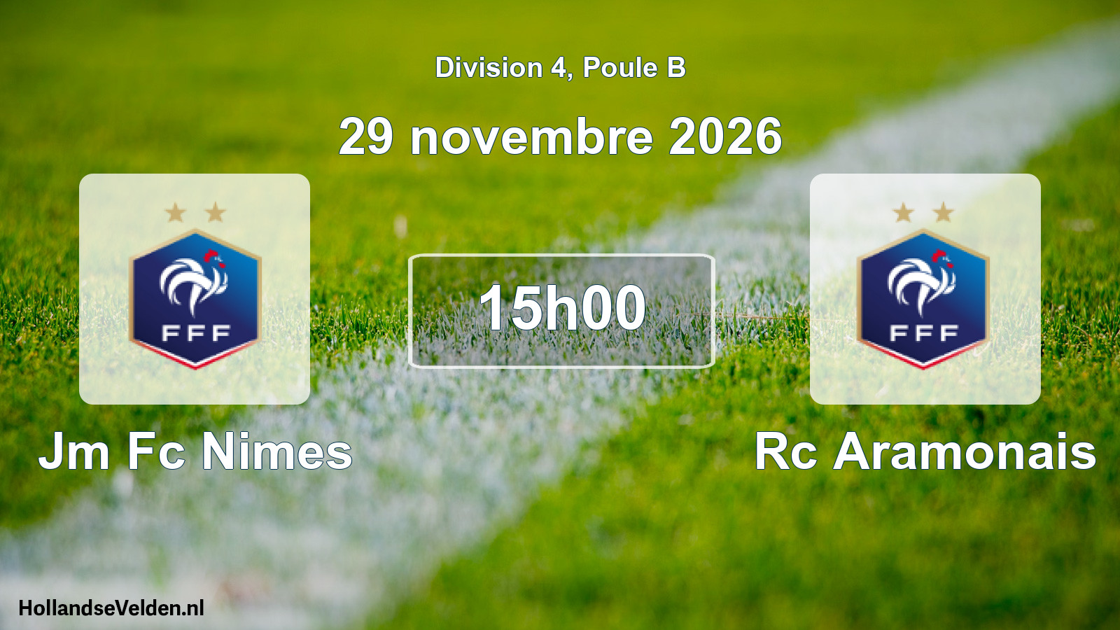 Match programmé: Jm Fc Nimes - Rc Aramonais (29 novembre 2026)