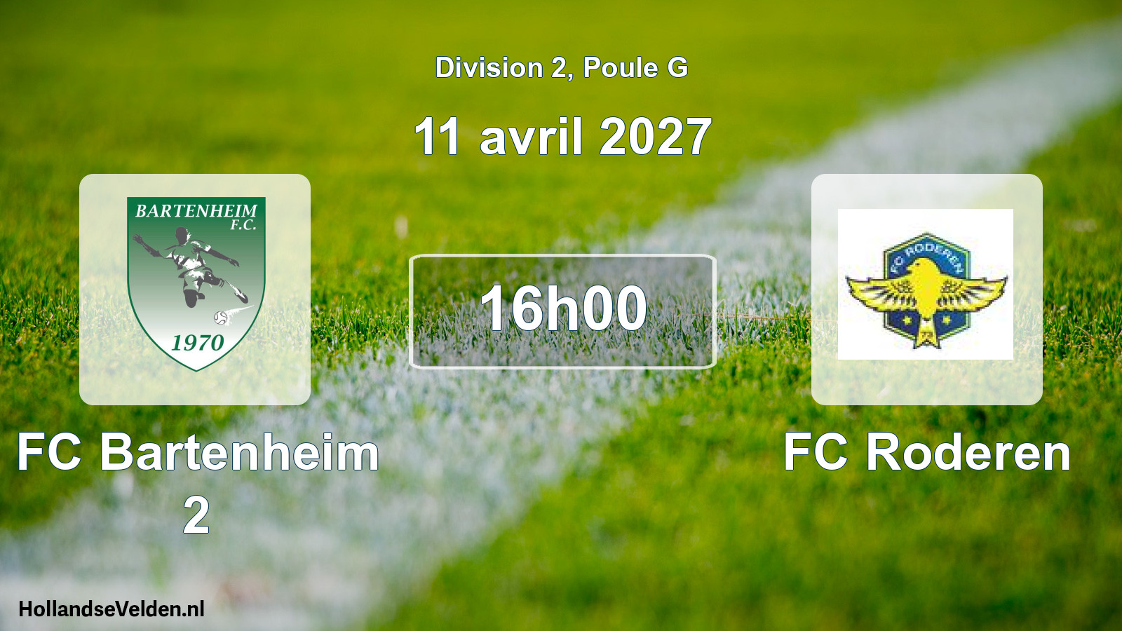 Scheduled Match: FC Bartenheim 2 - FC Roderen (11 April 2027)