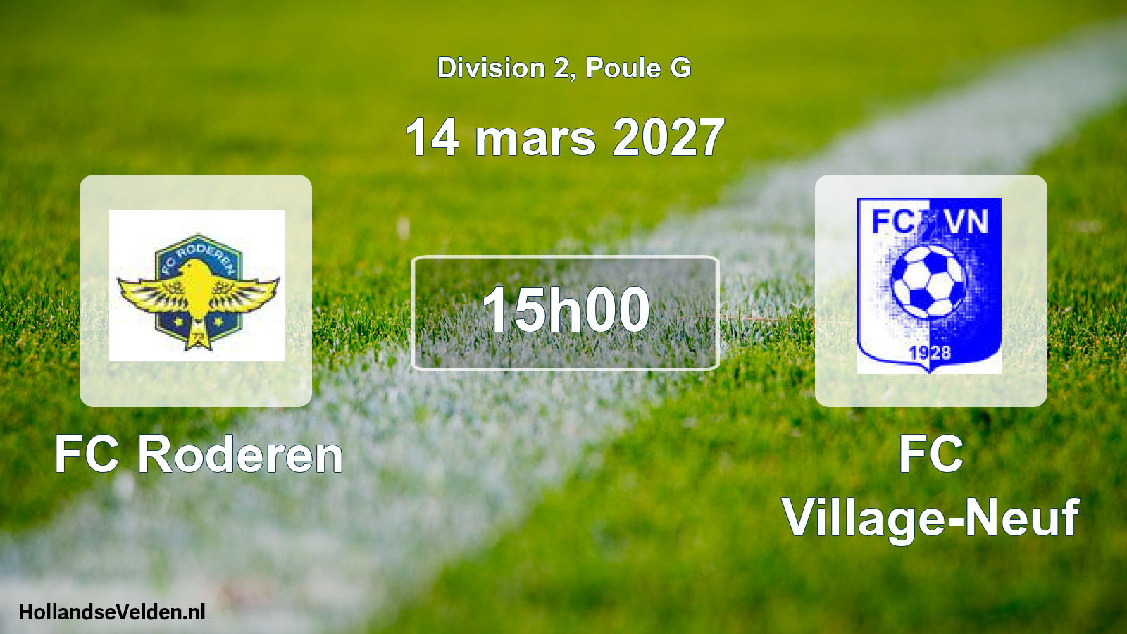 Scheduled Match: FC Roderen - FC Village-Neuf (14 March 2027)