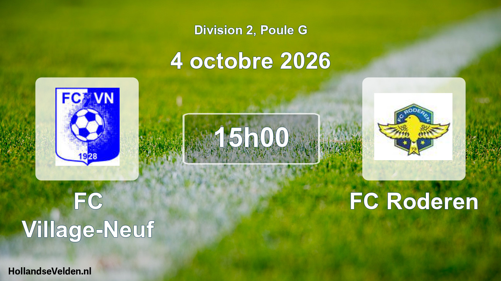 Scheduled Match: FC Village-Neuf - FC Roderen (4 October 2026)