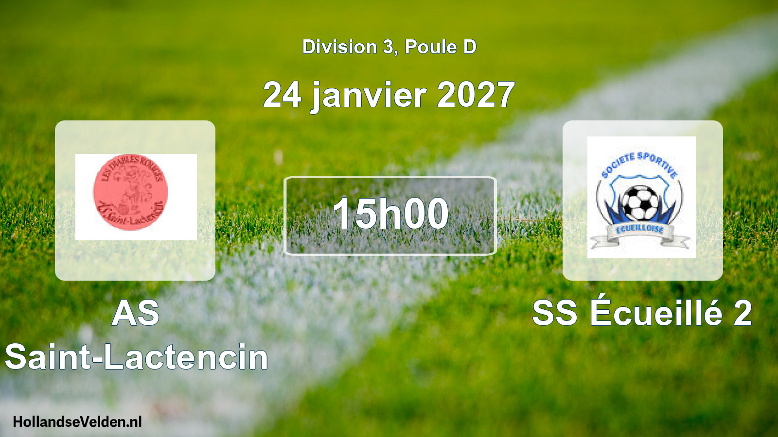 Match programmé: AS Saint-Lactencin - SS Écueillé 2 (24 janvier 2027)