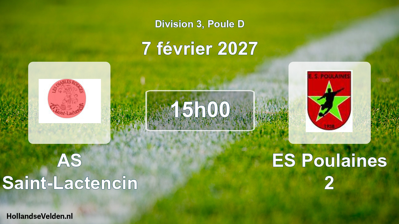 Match programmé: AS Saint-Lactencin - ES Poulaines 2 (7 février 2027)