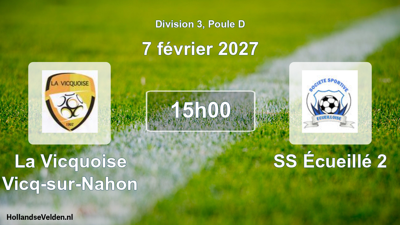 Scheduled Match: La Vicquoise Vicq-sur-Nahon - SS Écueillé 2 (7 February 2027)