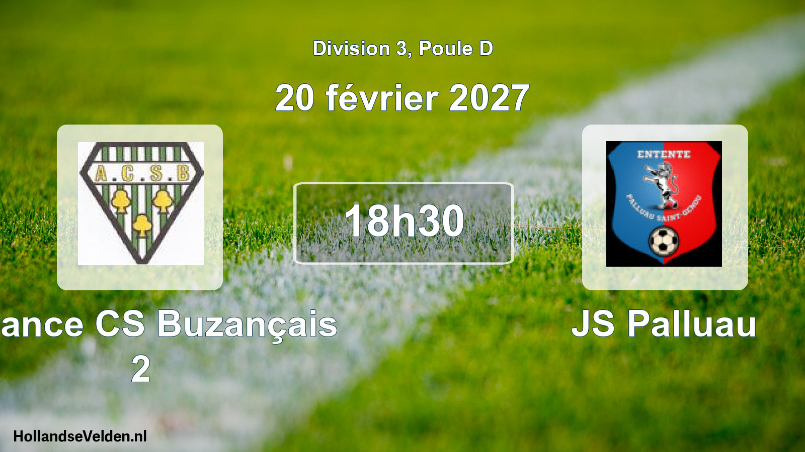 Match programmé: Alliance CS Buzançais 2 - JS Palluau (20 février 2027)