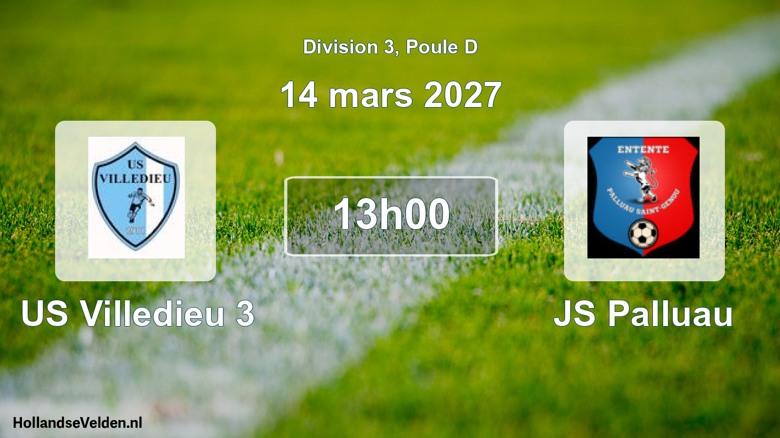 Match programmé: US Villedieu 3 - JS Palluau (14 mars 2027)