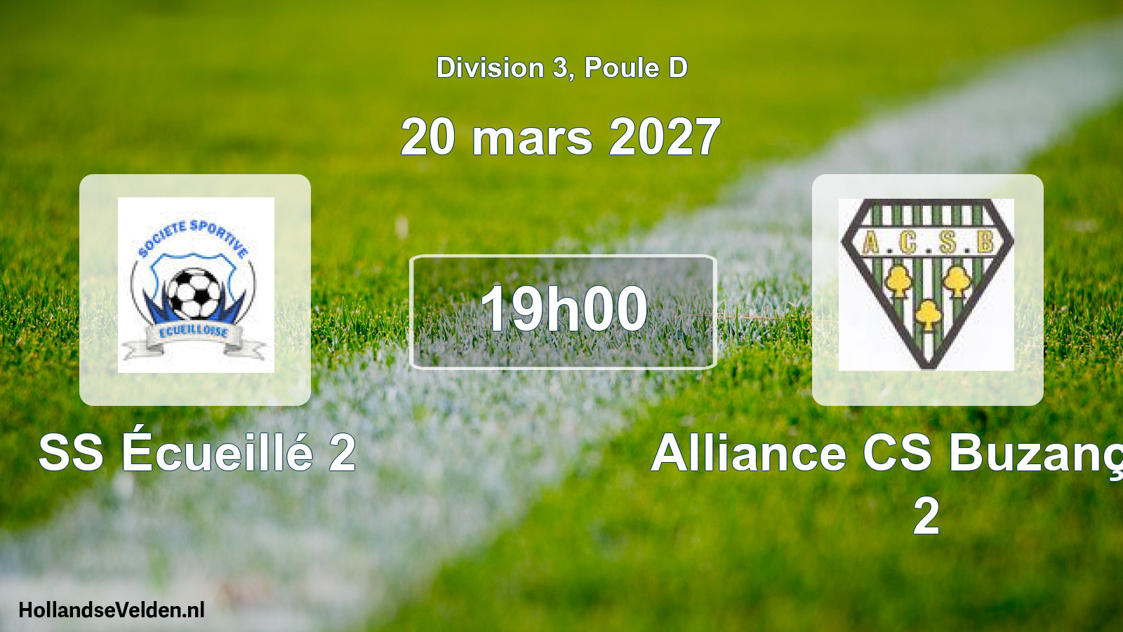 Match programmé: SS Écueillé 2 - Alliance CS Buzançais 2 (20 mars 2027)