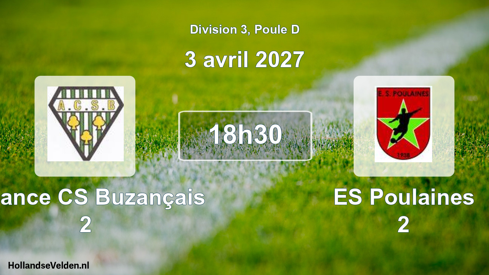 Scheduled Match: Alliance CS Buzançais 2 - ES Poulaines 2 (3 April 2027)