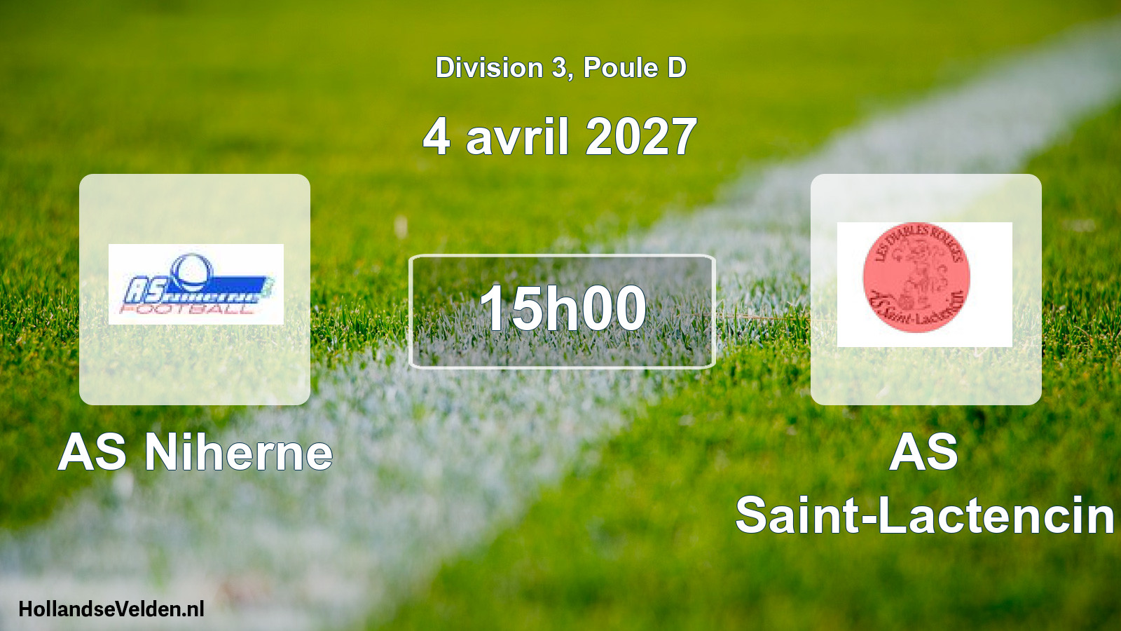 Scheduled Match: AS Niherne - AS Saint-Lactencin (4 April 2027)