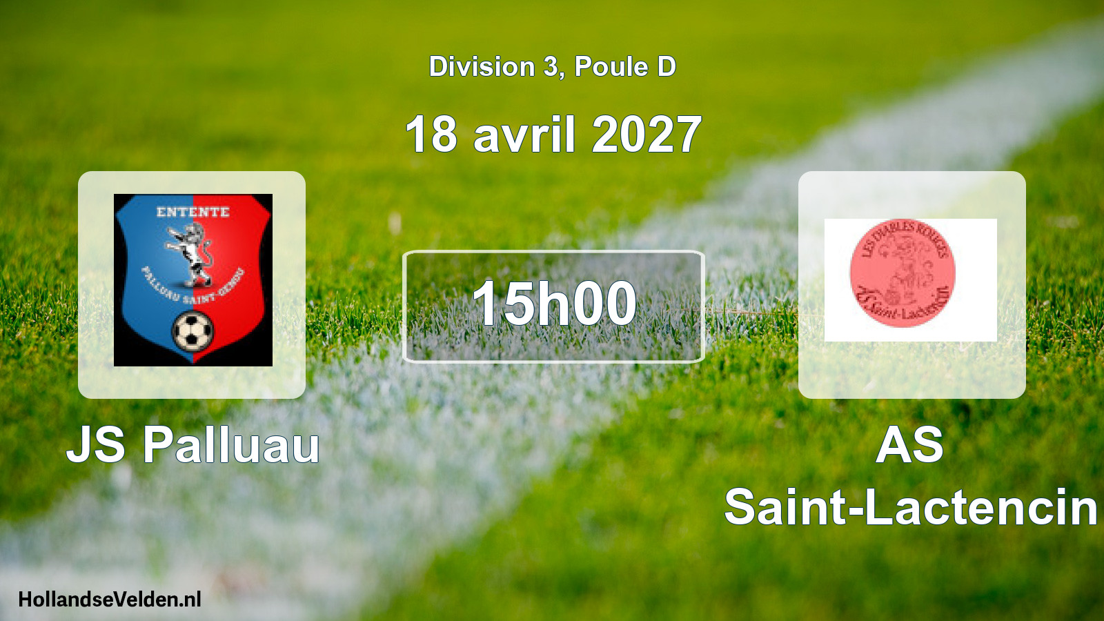 Match programmé: JS Palluau - AS Saint-Lactencin (18 avril 2027)