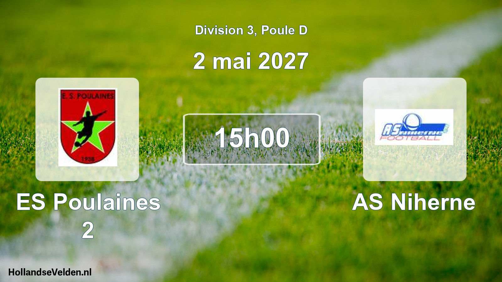 Match programmé: ES Poulaines 2 - AS Niherne (2 mai 2027)