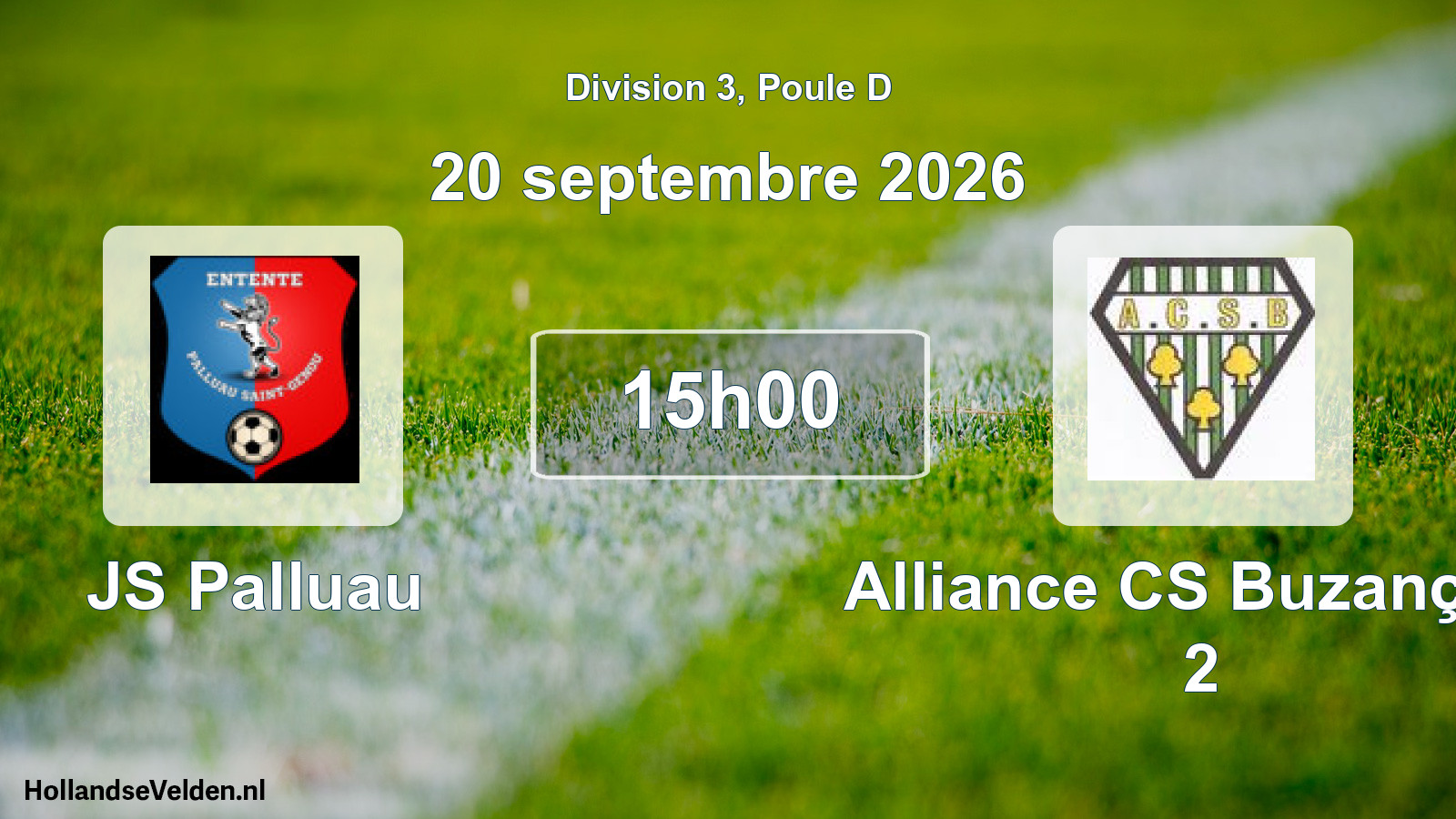 Scheduled Match: JS Palluau - Alliance CS Buzançais 2 (20 September 2026)
