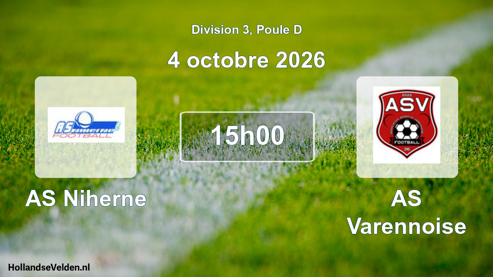 Scheduled Match: AS Niherne - AS Varennoise (4 October 2026)