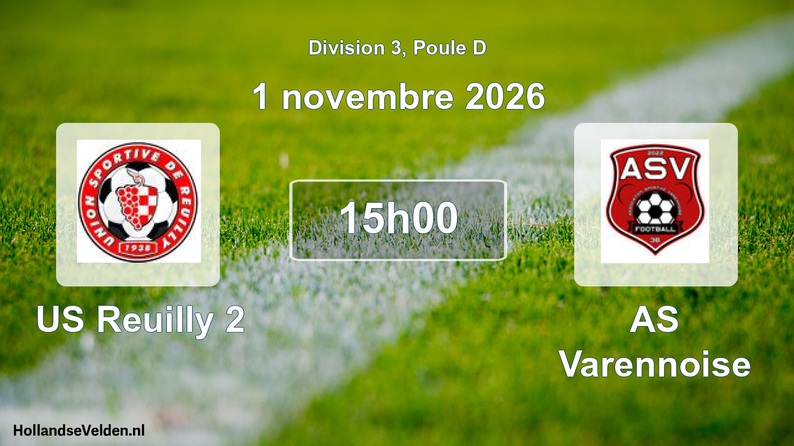 Match programmé: US Reuilly 2 - AS Varennoise (1 novembre 2026)
