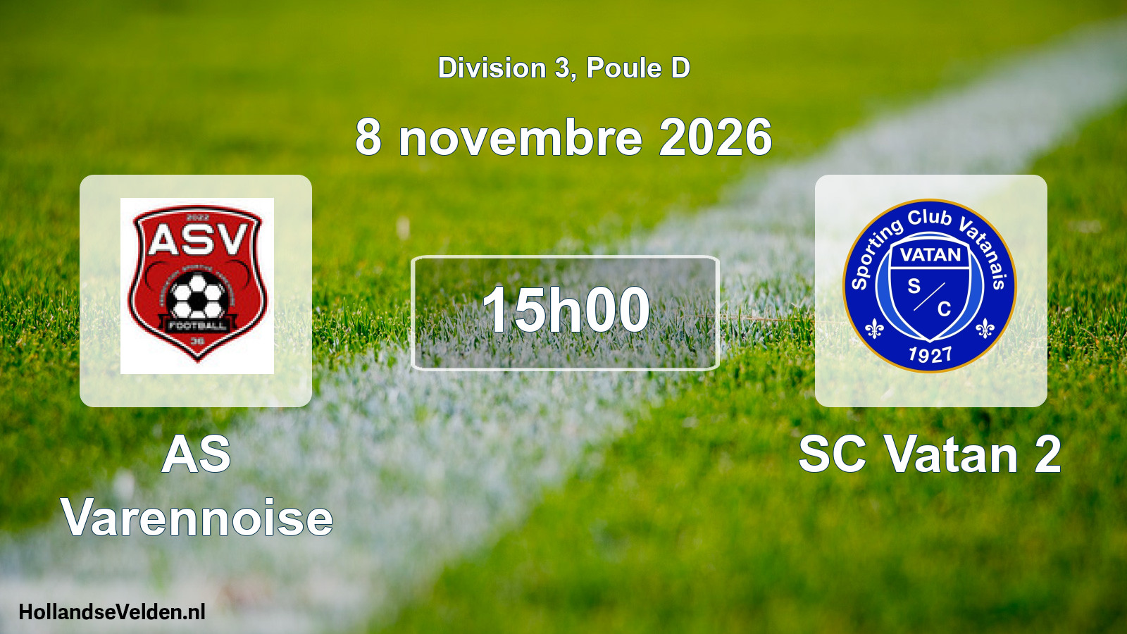 Scheduled Match: AS Varennoise - SC Vatan 2 (8 November 2026)