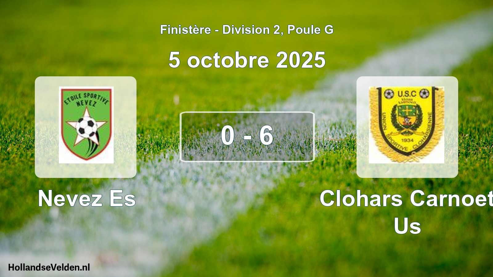 Total number of matches played: Nevez Es - Clohars Carnoet Us 0 - 6 (5 October 2025)