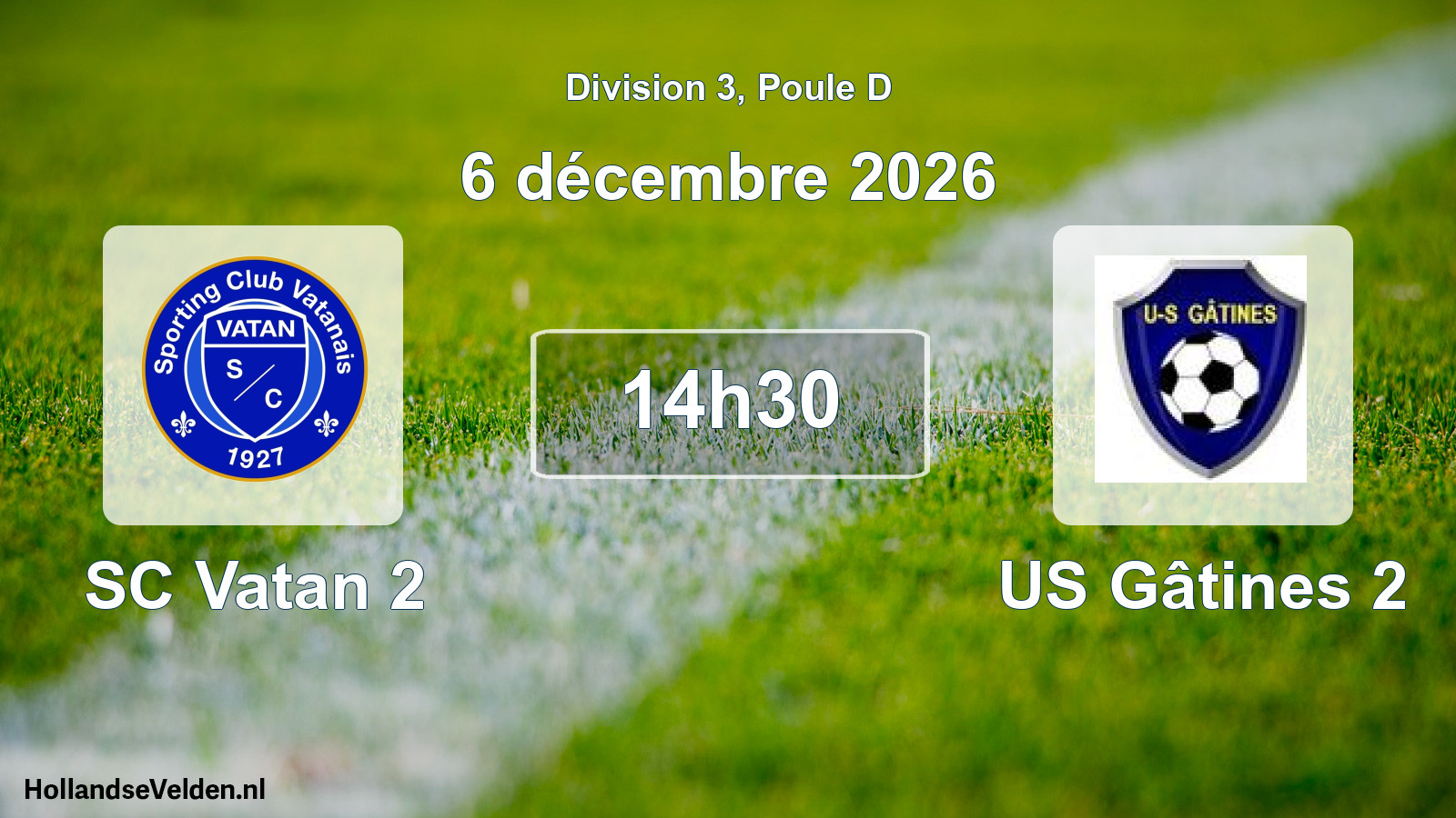 Scheduled Match: SC Vatan 2 - US Gâtines 2 (6 December 2026)