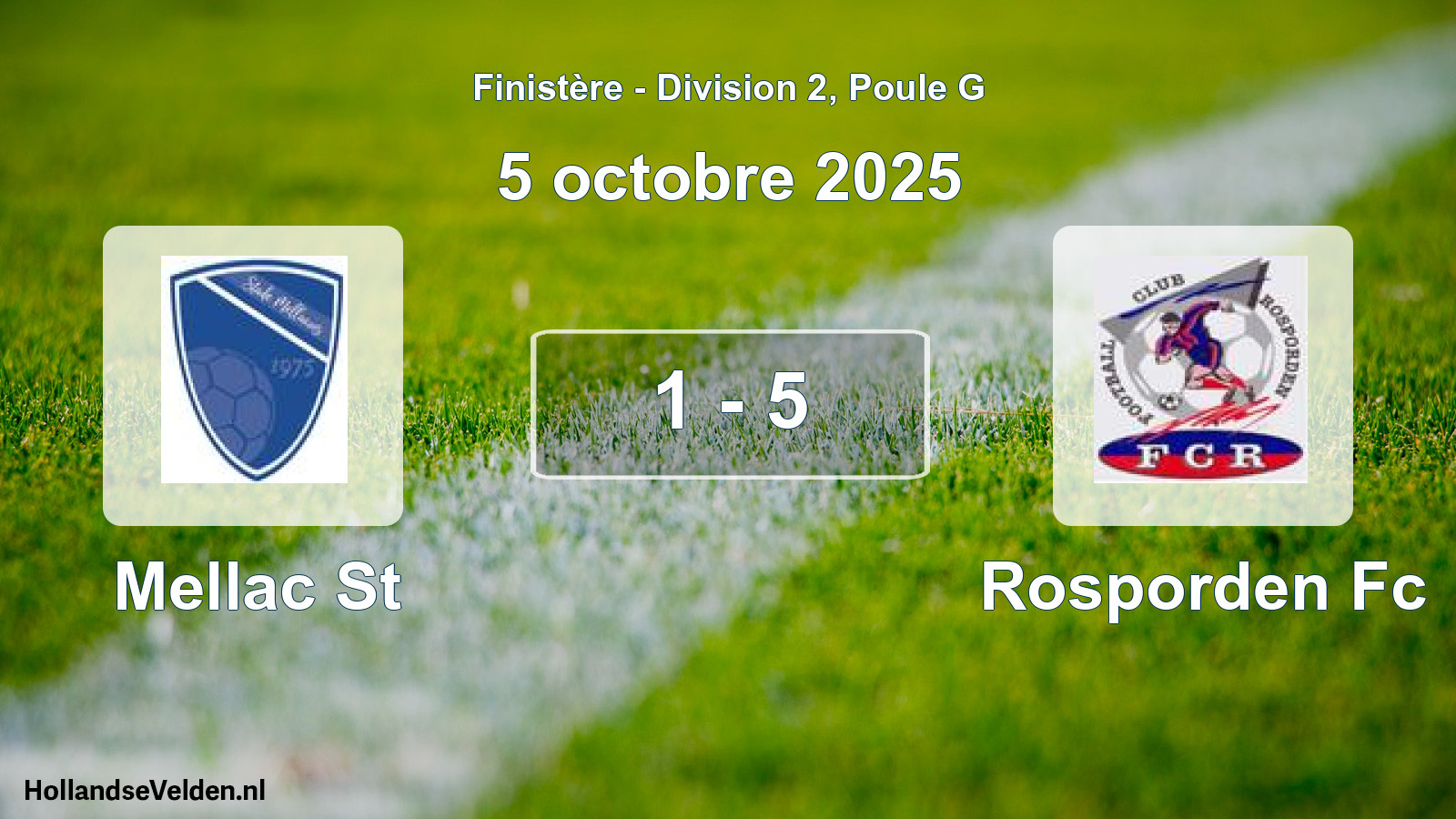 Gespeelde wedstrijd: Mellac St - Rosporden Fc 1 - 5 (5 octobre 2025)