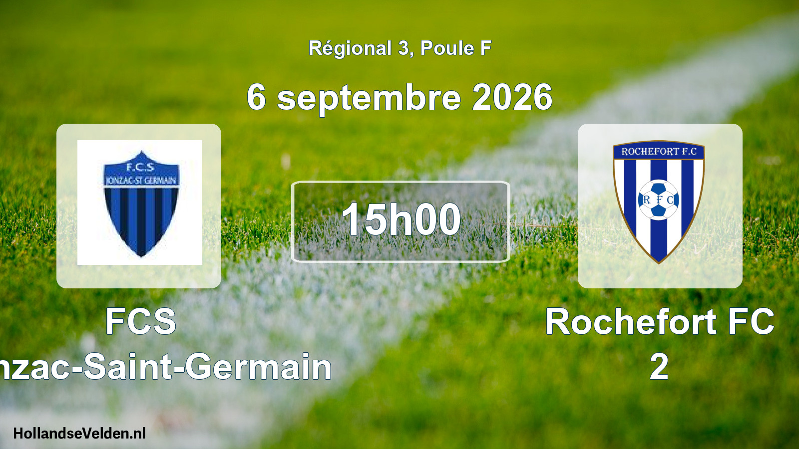 Scheduled Match: FCS Jonzac-Saint-Germain - Rochefort FC 2 (6 September 2026)