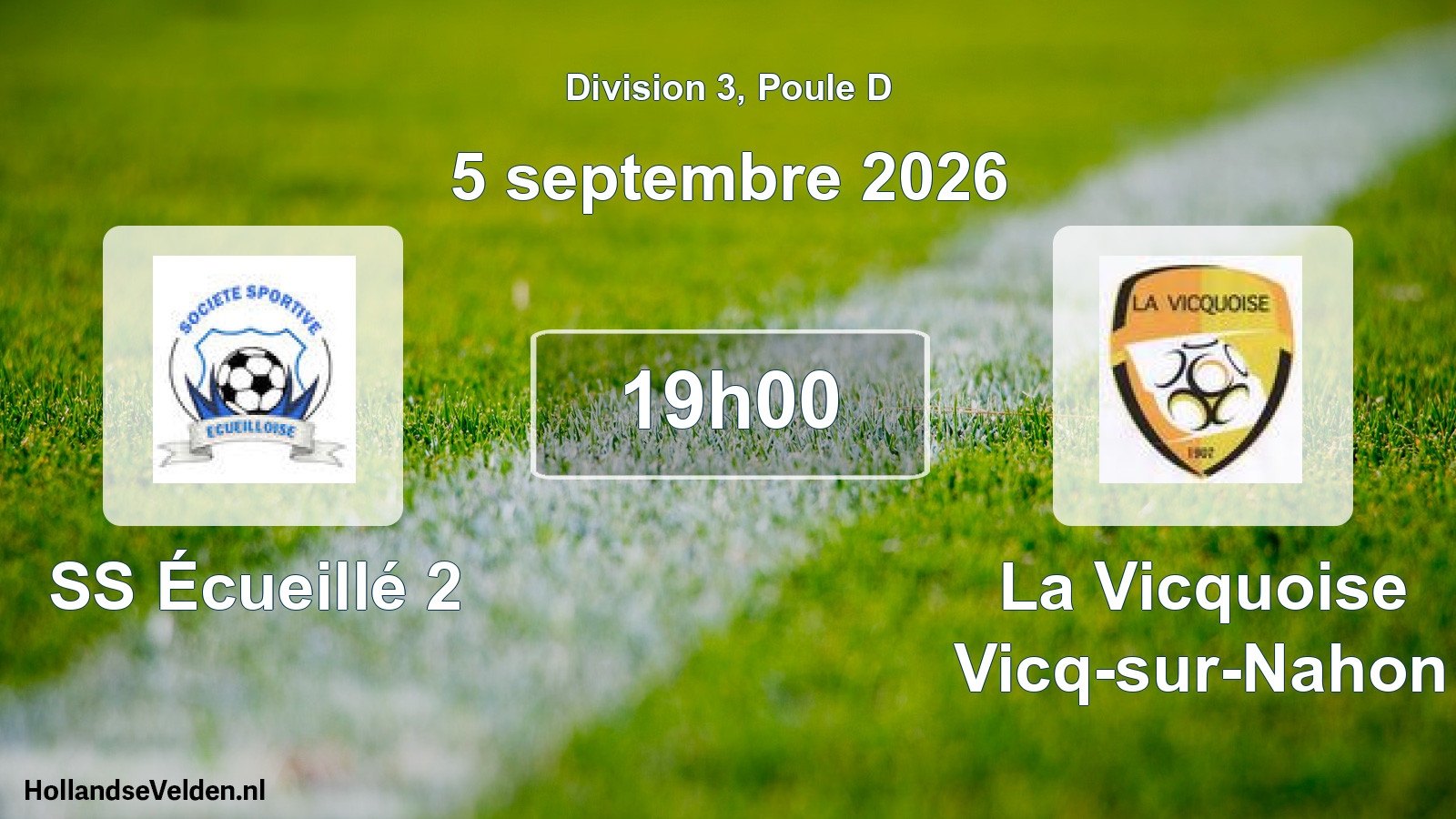 Scheduled Match: SS Écueillé 2 - La Vicquoise Vicq-sur-Nahon (5 September 2026)