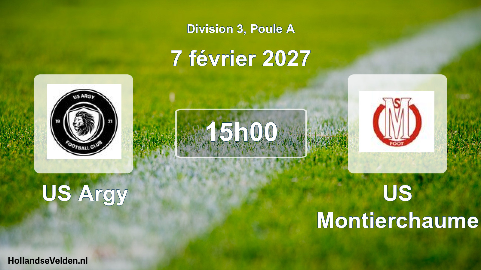 Match programmé: US Argy - US Montierchaume (7 février 2027)
