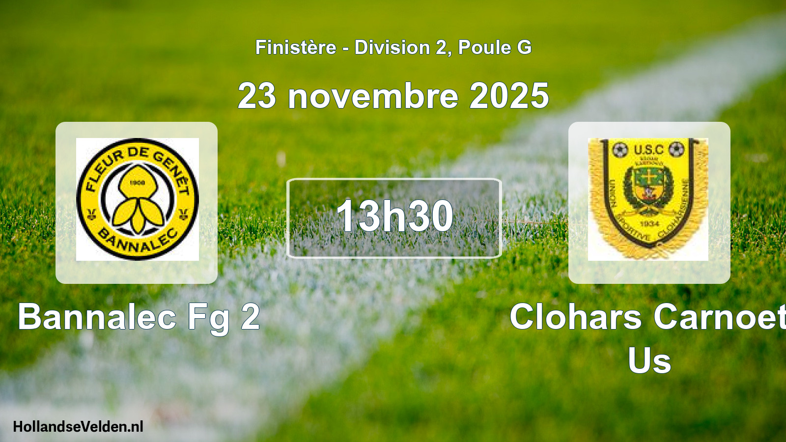 Scheduled Match: Bannalec Fg 2 - Clohars Carnoet Us (23 November 2025)