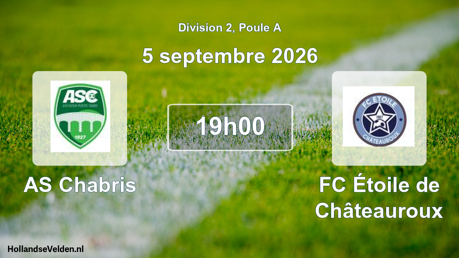 Scheduled Match: AS Chabris - FC Étoile de Châteauroux (5 September 2026)