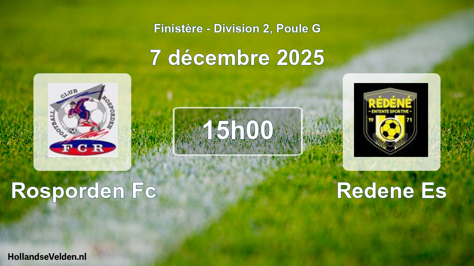 Geplande wedstrijd: Rosporden Fc - Redene Es (7 december 2025)