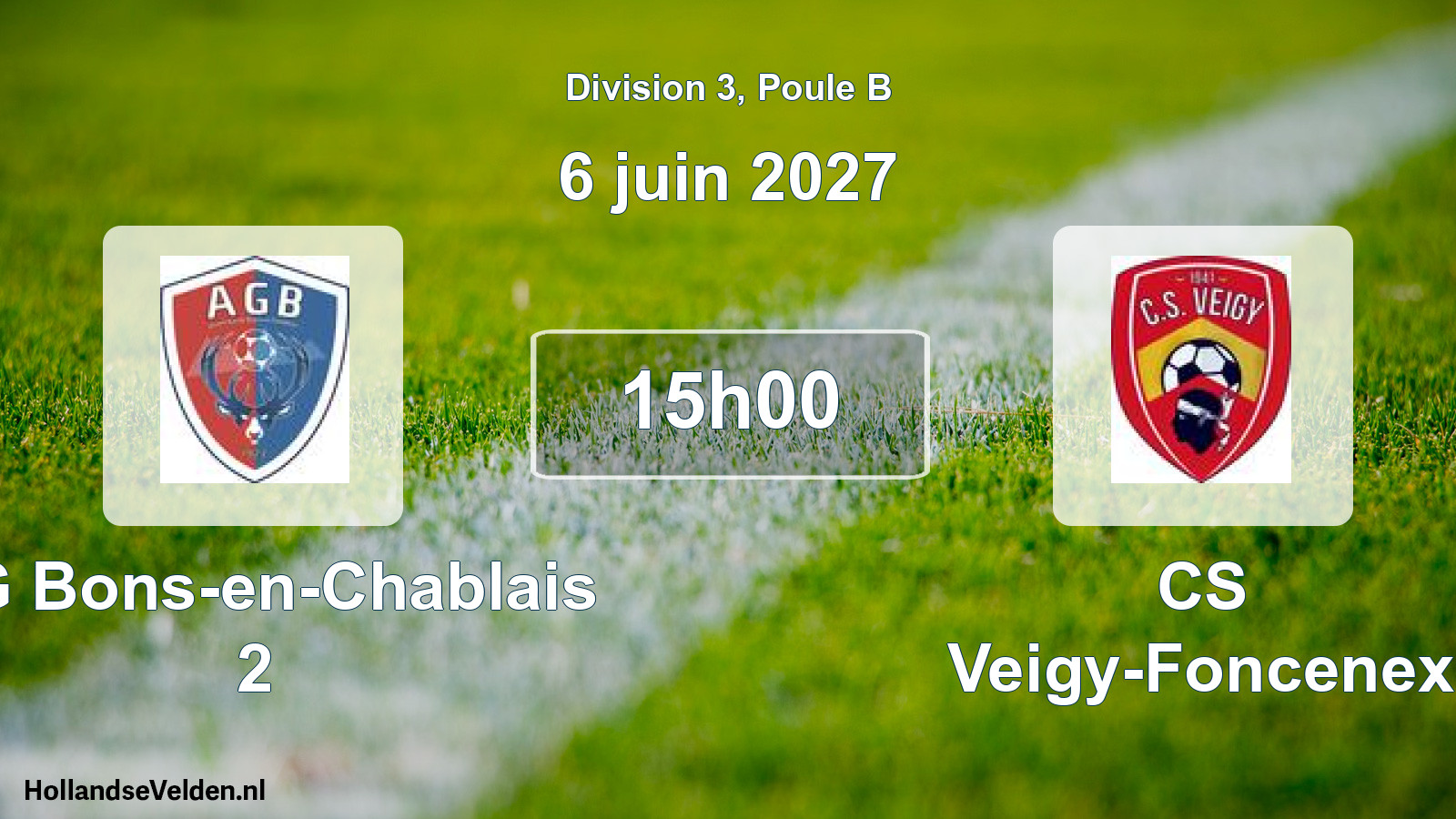 Match programmé: AG Bons-en-Chablais 2 - CS Veigy-Foncenex (6 juin 2027)