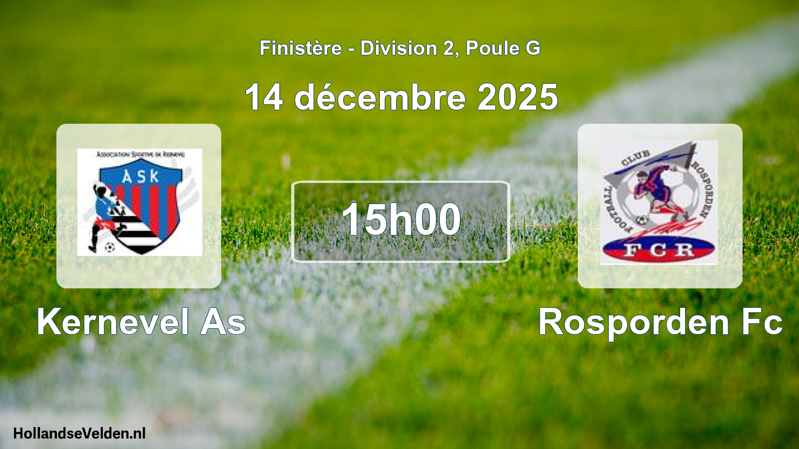 Geplande wedstrijd: Kernevel As - Rosporden Fc (14 décembre 2025)