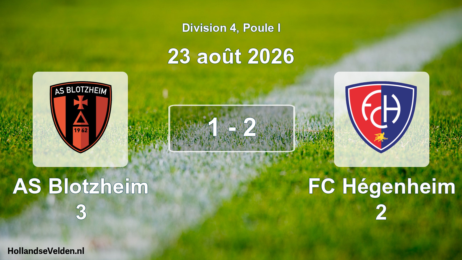 Scheduled Match: AS Blotzheim 3 - FC Hégenheim 2 (23 August 2026)