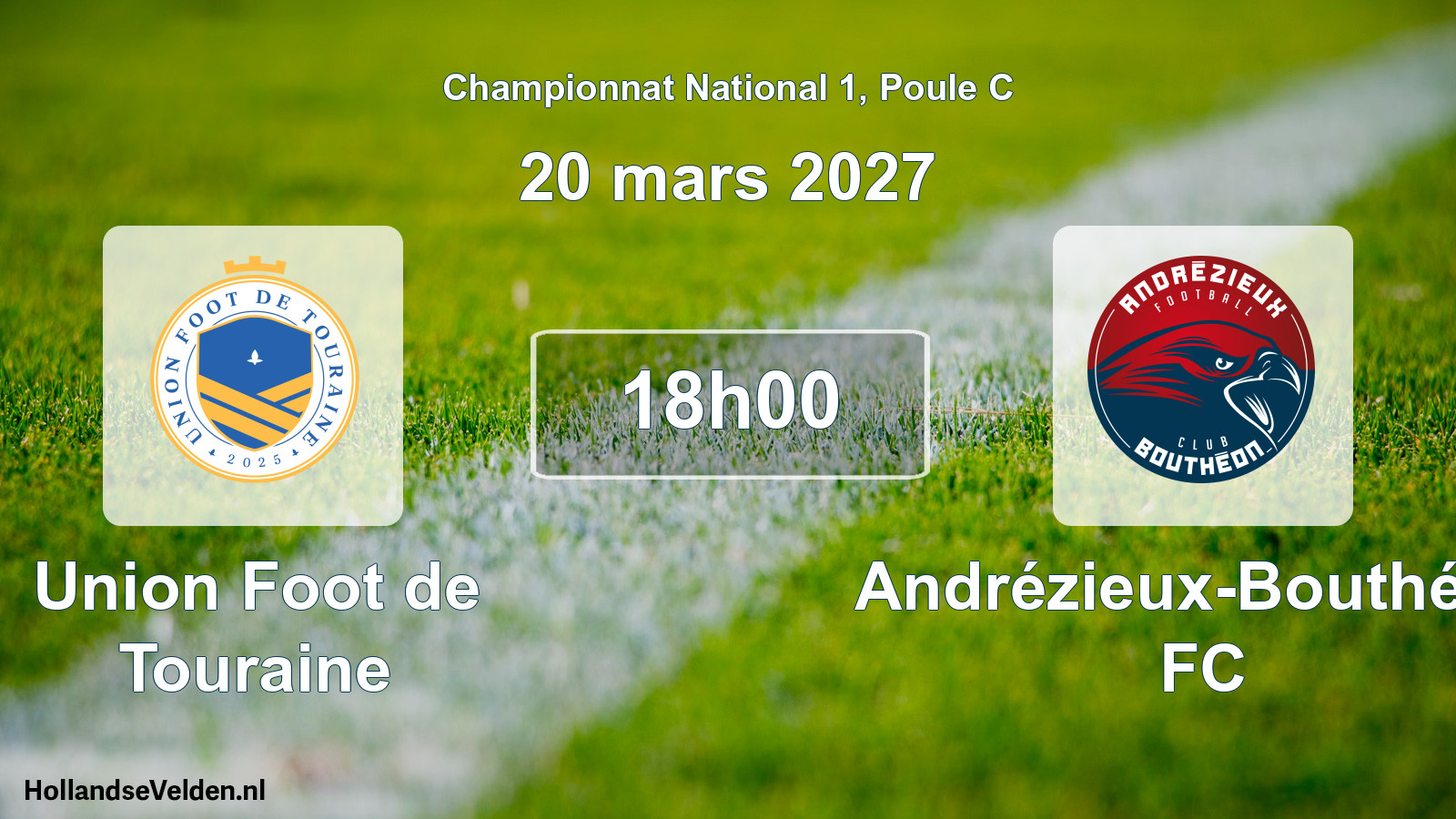 Scheduled Match: Union Foot de Touraine - Andrézieux-Bouthéon FC (20 March 2027)
