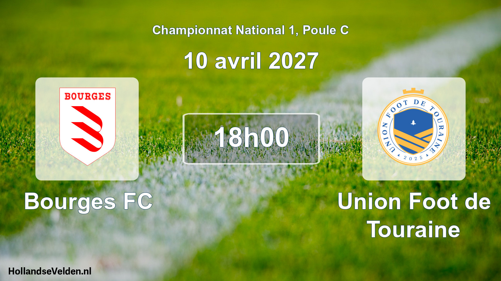Match programmé: Bourges FC - Union Foot de Touraine (10 avril 2027)