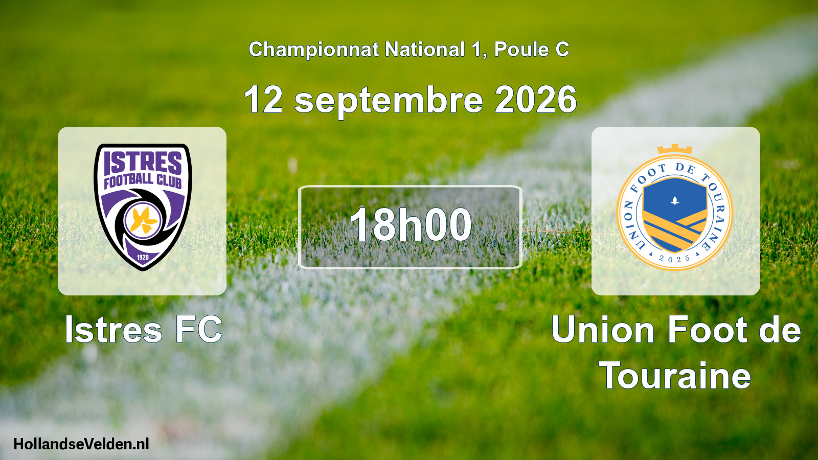 Match programmé: Istres FC - Union Foot de Touraine (12 septembre 2026)