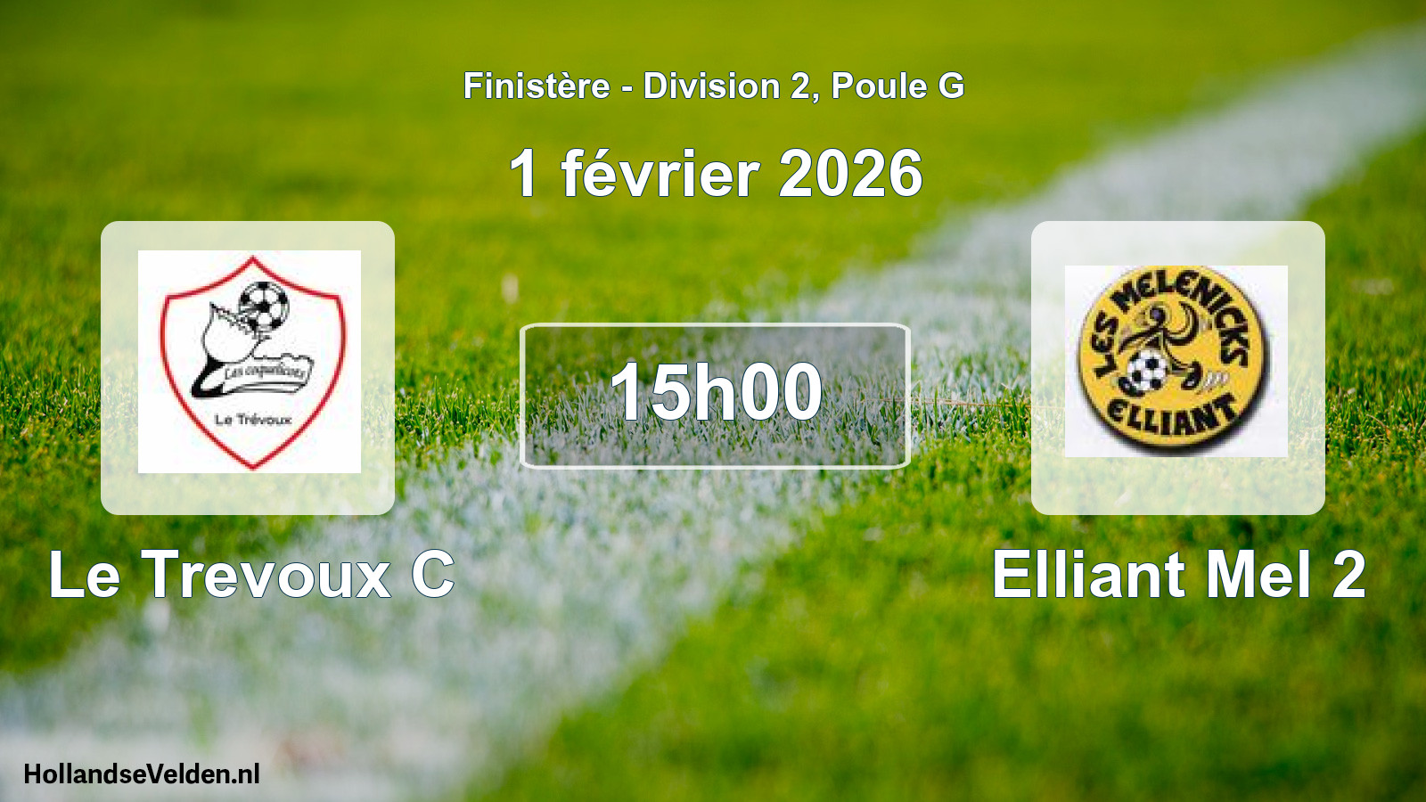 Scheduled Match: Le Trevoux C - Elliant Mel 2 (1 February 2026)