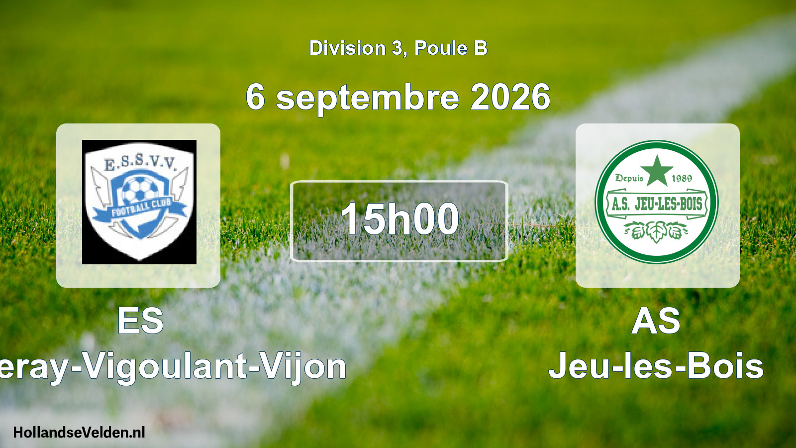 Geplande wedstrijd: ES Sazeray-Vigoulant-Vijon - AS Jeu-les-Bois (6 september 2026)