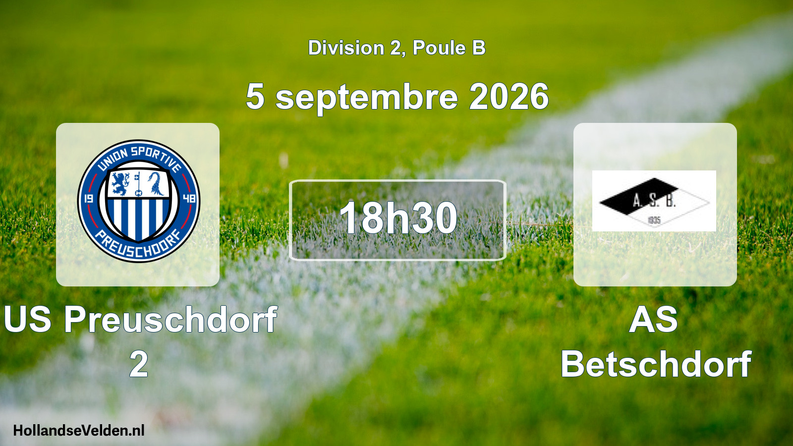 Match programmé: US Preuschdorf 2 - AS Betschdorf (5 septembre 2026)